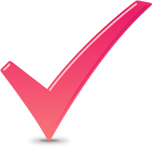 pink tick icon 37
